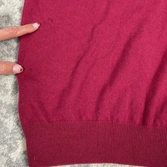 Burberry Brit Cashmere V Neck Sweater Ruby Magenta DIY See Description - Picture 11 of 11